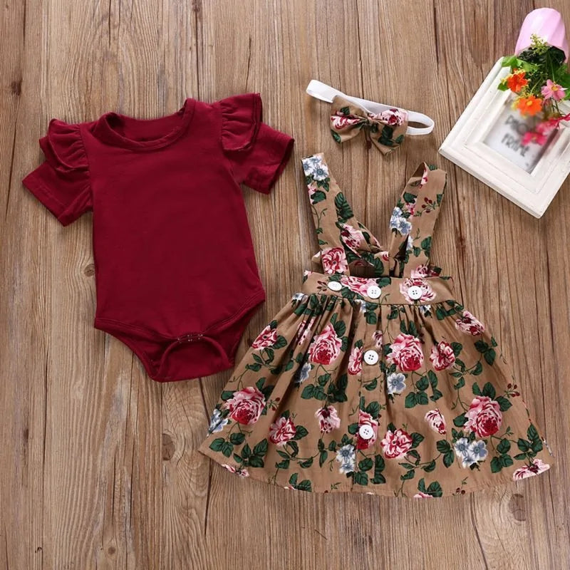 Enchanting Floral Dress & Headband Set