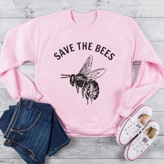 "Save the Bees" Women's Crewneck Sweatshirt Pullover