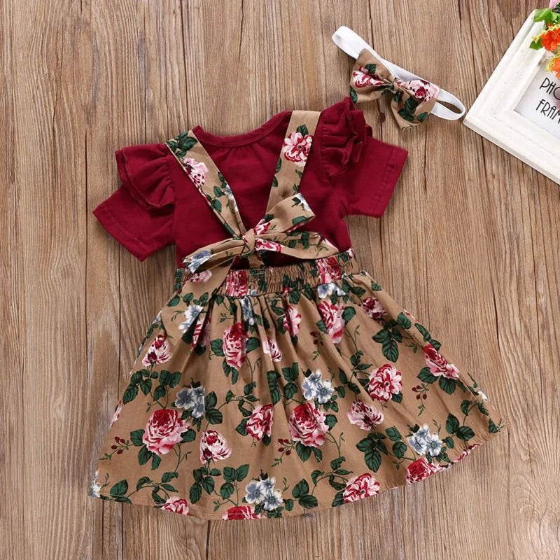 Enchanting Floral Dress & Headband Set