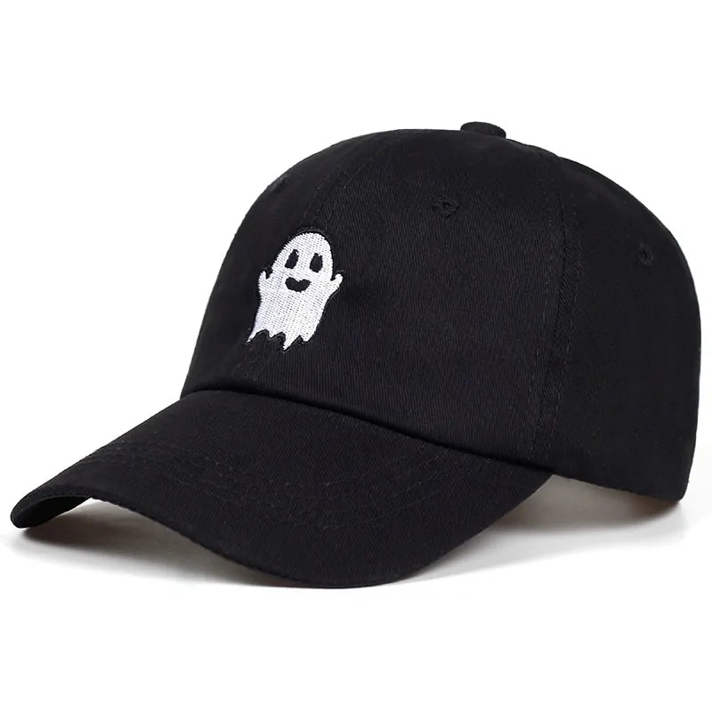 Boo-tiful Spirit: Ghost Embroidered Cotton Cap