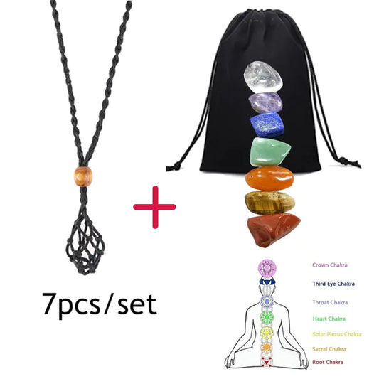 7 Chakra Natural Stones Necklace Set