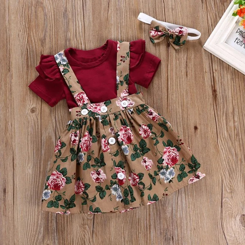 Enchanting Floral Dress & Headband Set