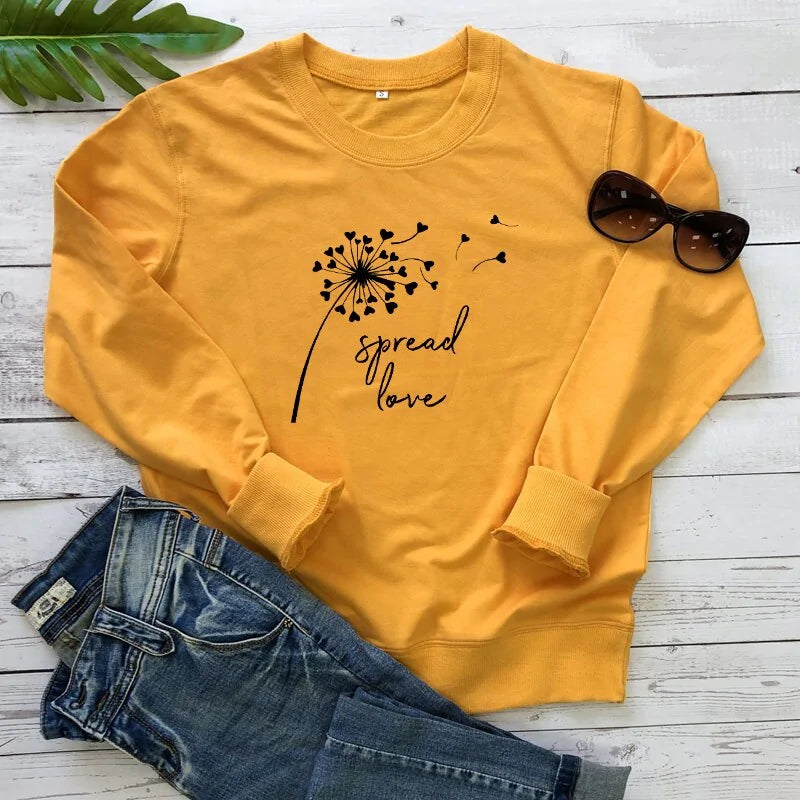 Spread Love Aesthetic Long Sleeve Tee