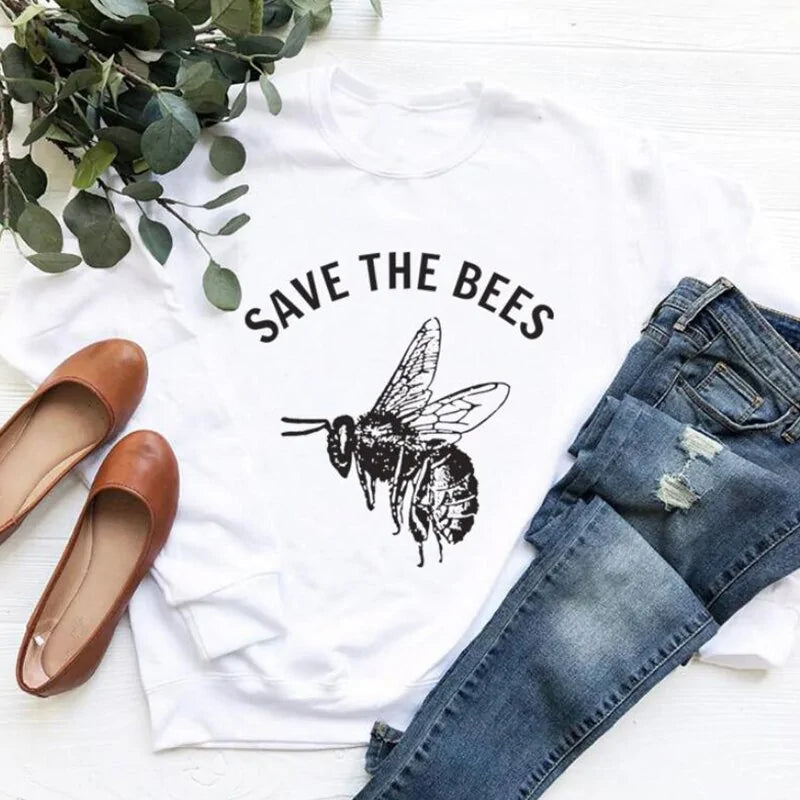 "Save the Bees" Women's Crewneck Sweatshirt Pullover