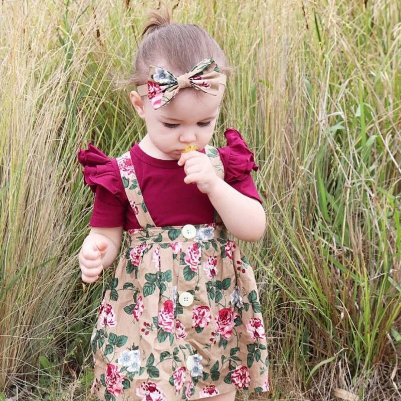 Enchanting Floral Dress & Headband Set