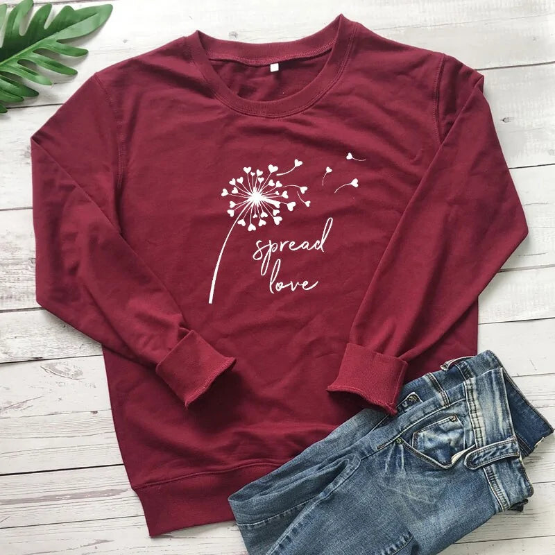 Spread Love Aesthetic Long Sleeve Tee