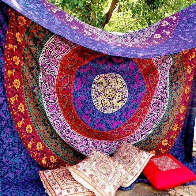 Colorful Mandala Tapestry