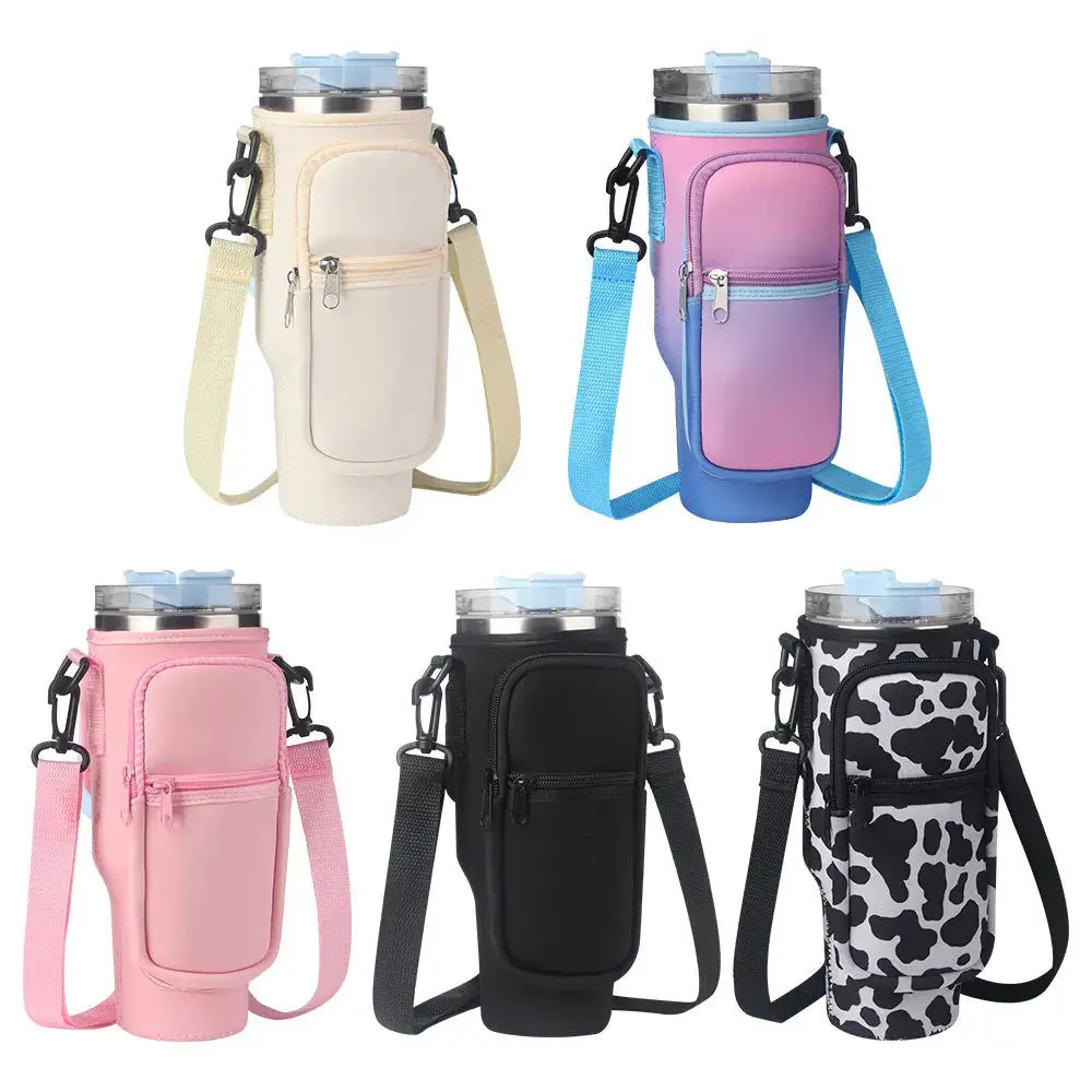 Portable 40 oz Tumbler/Water Bottle Carrier Bag - Stay Hydrated in Style