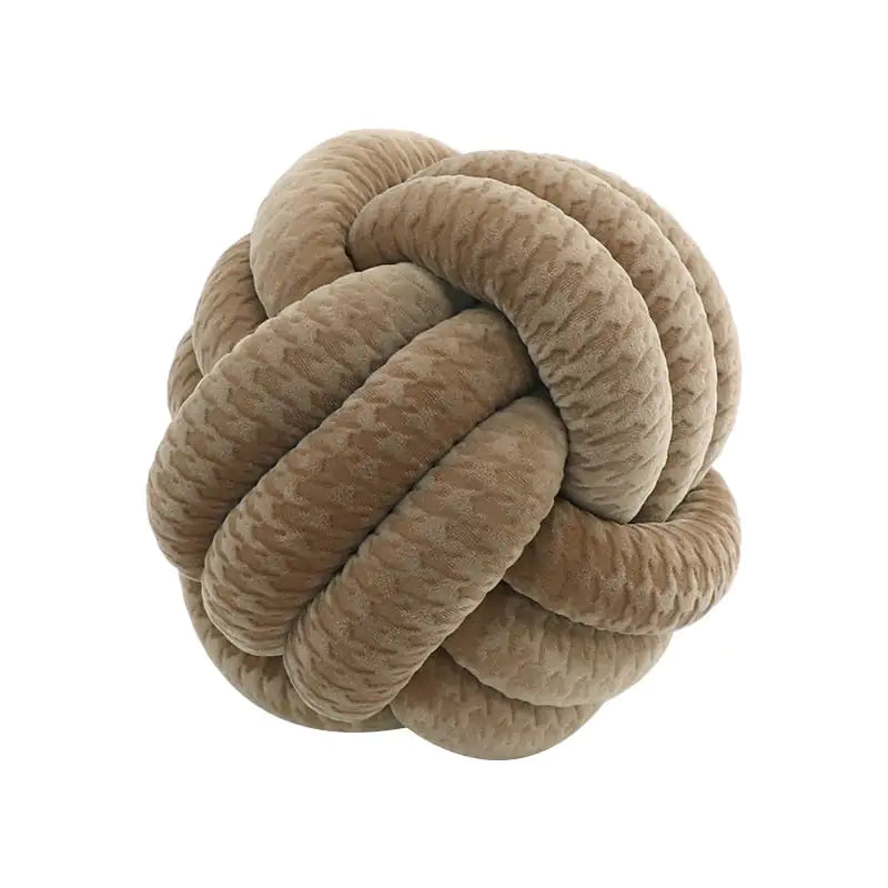 Charming Knotted Ball Throw Pillow - Cozy Home Accent