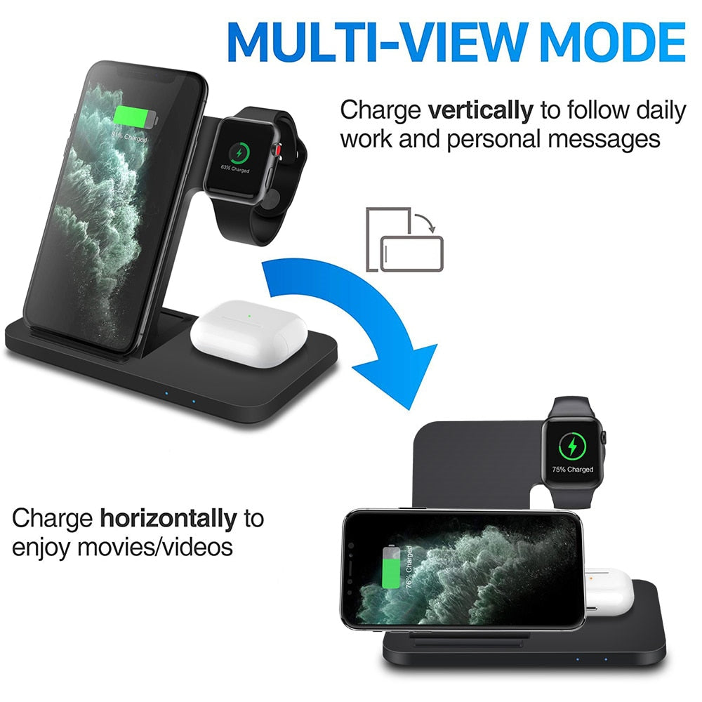 3-in-1 Wireless Fast Charger Docking Station