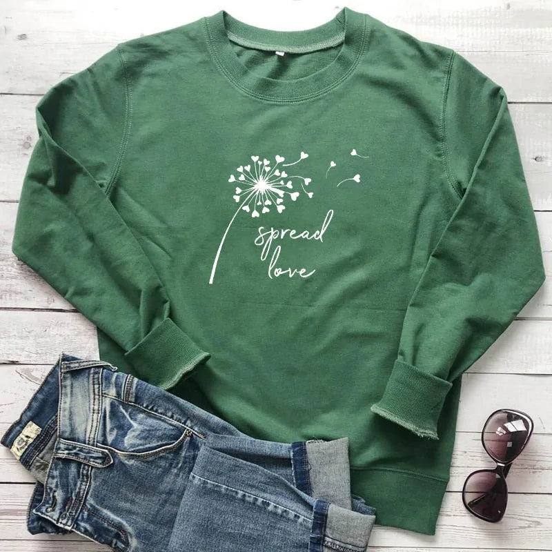 Spread Love Aesthetic Long Sleeve Tee